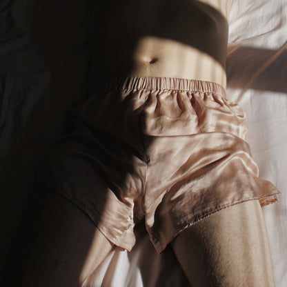 Ultra Soft Zero Friction Silk-blend Sleep Shorts